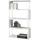 58 aufm Kessel Bücherregal 66 x 33 x 126 cm Weiß