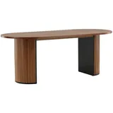 venture home Ovaler Esstisch 90 x 75 x 200 cm braun