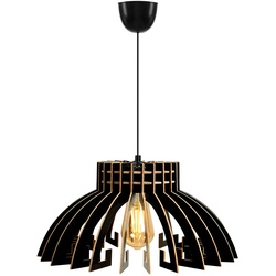 WellHome Deckenlampe 65cm in Schwarzem Design Krone