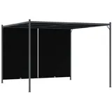 Festnight Pavillon Pergola mit Verstellbares Dach 3x3 m Terassenüberdachung Freistehend Gartenpavillon mit Sonnenschutz Überdachung Garten Partyzelt Wasserdicht Terrasse Metall Anthrazit