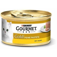 Purina Gourmet Gold Feine Pastete Huhn Katzennassfutter Tiernahrung 12 x 85 g