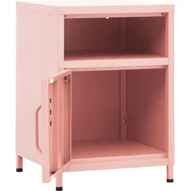vidaXL Nachtschrank Rosa 35 x 35 x 51 cm Stahl