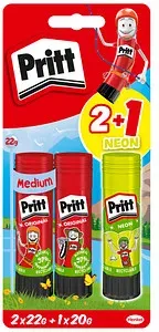 2 + 1 GRATIS: 2 Pritt Klebestifte 2x 22,0 +20,0 g g + GRATIS 1 St.