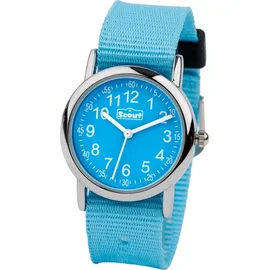 Scout Analoge Kinderuhr mit hellblauem Zifferblatt, Quarzwerk