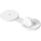 Conceptronic GORGON04W 2-in-1 faltbares magnetisches Qi2 25W kabelloses Ladegerät