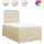 vidaXL Boxspringbett mit Matratze Creme 120x200 cm Stoff