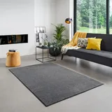 Carpet Studio Maine Teppich Anthrazit, Teppich Wohnzimmer 160x230 cm, Kurzflor Teppiche, Wohnzimmerteppich, Teppich Schlafzimmer