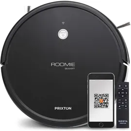 Prixton Roomie Smart Roboter-Staubsauger | Saugen und Schrubben, WLAN, Mobile App - Schwarz