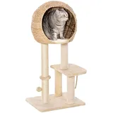 PawHut Katzenbaum mit Katzenhöhle Ballspielzeug Sisal Höhe 100 cm