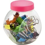 Alco Foldbackklammer Metall vernickelt 19mm sortiert neon 25 Stück