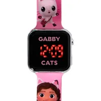 LED Kinderuhr Gabby's Puppenhaus - Rosa