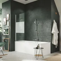 Hüppe Design pure Badewannenaufsatz, beweglich, 8P1901087373, 8P1901