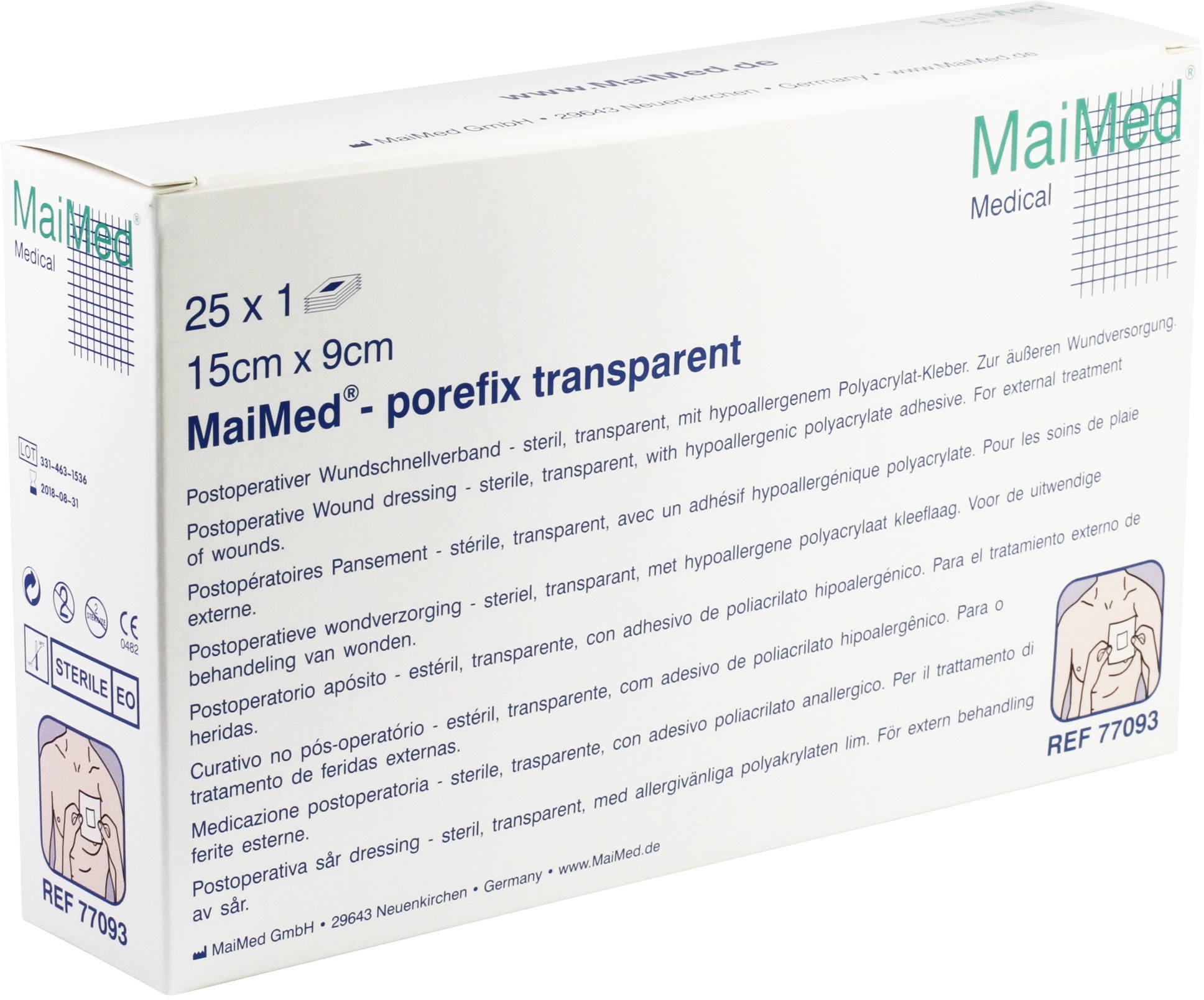 MaiMed porefix transparent steril Wundschnellverband