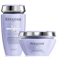 Kérastase Blond Absolu Bain Ultra-Violet 250 ml + Cicaflash Maske 200 ml Geschenkset