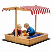 Outsunny Sandkasten mit Dach gelb