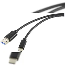 Renkforce USB-C auf USB-A 1 m Schwarz