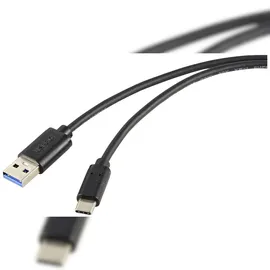 Renkforce USB-C auf USB-A 1 m Schwarz