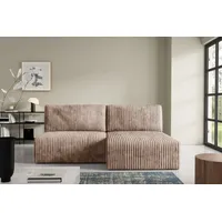 Intenso Modular Cord Ecksofa mit Schlaffunktion BERGE, Braun - Braun