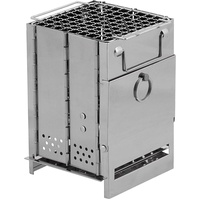 MFH Raketenofen, mit Rost, faltbar, mini, Edelstahl BBQ  Minigrill - Grill Ofen