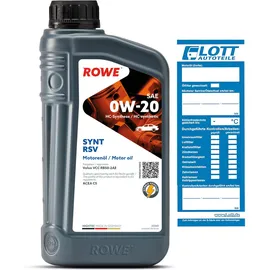 Rowe HIGHTEC SYNT RSV 20260 0W-20 1 l