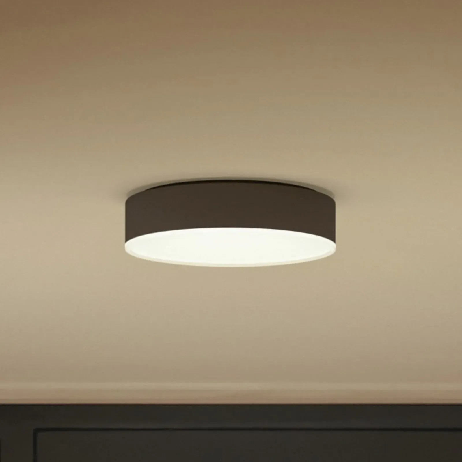 Deckenleuchte Philips Hue, Philips Hue, dimmbar, Schwarz, für Wohnzimmer, Metall, Modern - 6.6