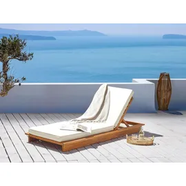 Beliani Gartenliege 200 x 60 x 30 cm Braun