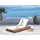 Beliani Gartenliege 200 x 60 x 30 cm Braun