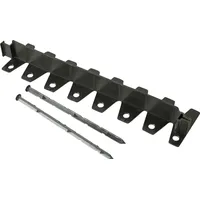 WIGAWay 5-er Pack Randeinfassung Kunststoff incl. 2 Stifte , Rasenkante Raseneinfassung Beeteinfassung Einfassung