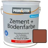 Primaster Zementfarbe und Bodenfarbe 5L Kupferbraun Seidenmatt Betonfarbe