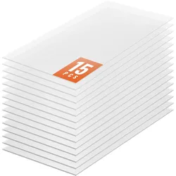 VEVOR 15er-Set Gewächshausplatten aus Polycarbonat, 1210 x 605 x 6 mm Stegplatten, wasserdichte UV-geschützte gewellte Hohlkammerplatten, schlagfeste, transparente Dachplatten für Gewächshaus/Garten