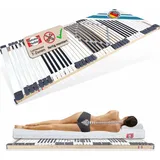 Lattenrost 100x200cm 44 Leisten starr nicht verstellbar 7 Zonen Fertig Montiert