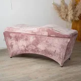 Untitled Wave Matratze (Curved Topper) mit Memory Foam, Liegenbezug, Set 190x70 cm für Kosmetikliege, Massageliege, für Wimpernverlängerungen, PMU - rosa