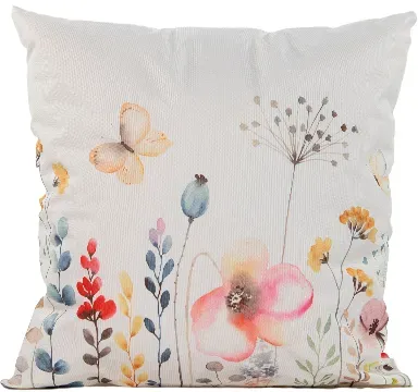 Kissen Outdoor 45x45cm Feldblumen creme