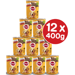 PEDIGREE Adult Dose 400g x 12- Nassfutter für Hunde mit Rindfleisch in Gelee (Rabatt für Stammkunden 3%)