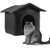 Yajimsa Katzenhaus Für Draußen Winterfest Wasserdicht Und Warm katzenhöhle Pet House mit Abnehmbarem Matte Wetterfest Katzenhaus Tierheim Für Katzen/kleine Hunde Draußen Winterfest