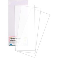 Folia Transparentpapier 77075, 15,5 x 37cm, weiß, 115g/m2, 25 Blatt