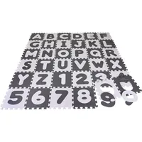 Knorrtoys 21021 Puzzlematte-Alphabet + Zahlen, grau-weiß