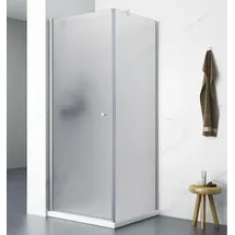 a&n&a aQualine Pilot Duschkabine mit Drehtür 80 x 80 cm Brick Glas Aqualine-PT080-01-SET