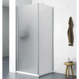 a&n&a aQualine Pilot Duschkabine mit Drehtür 80 x 80 cm Brick Glas Aqualine-PT080-01-SET