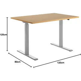 TOPSTAR Schreibtisch E-Table Buche / Grau