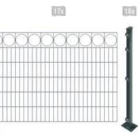 Arvotec Doppelstabmattenzaun »EASY 120 zum Aufschrauben "Ring" mit Zierleiste«, Zaunhöhe 120 cm, Zaunlänge 2 - 60 m 35867551-0 anthrazit H/L: 120 cm x 34 m