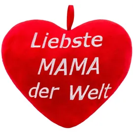 Brubaker XXL Panda 100 cm groß mit einem Liebste Mama der Welt Herz Stofftier Plüschtier Kuscheltier Teddybär