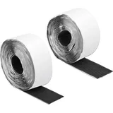 DeLOCK Klettband, selbstklebend, mit Haft- und Flauschband, 5m x 50mm, schwarz