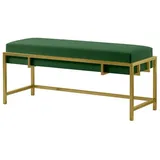 Möbel Kraft Polsterbank Grün 100 x 45 x 35 cm