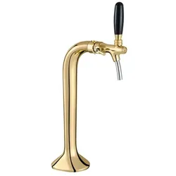 Schanksäule goldfarben 1-leitig, elegant, `Topp-Qualität!` (Paketpreis)
