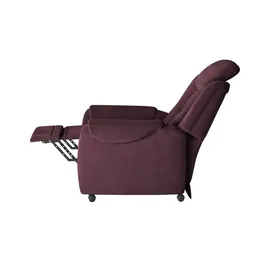 Polstermöbel Oelsa Fernsehsessel Andorra Mikrofaser 87 x 108 x 110 cm Rot mit Rollen