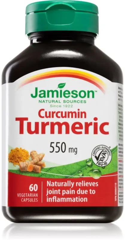 Jamieson Curcumin Turmeric 550 mg Kapseln zur Aufrechterhaltung eines normalen Cholesterinspiegels 60 KAP