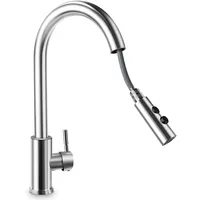 cheerhom Wasserhahn Küche mit Brause 2 Modi Küchenarmatur Schwarz