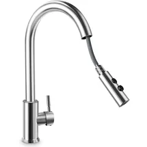 cheerhom Wasserhahn Küche mit Brause 2 Modi Küchenarmatur Schwarz