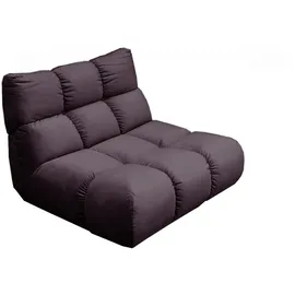 KAWOLA Drehsessel VIVIEN Samt 80 x 90 x 90 cm Lila drehbar